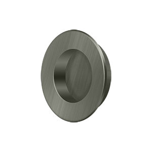 Modern Round HD Flush Pull by Deltana - 1-7/8" - Antique Nickel - New York Hardware