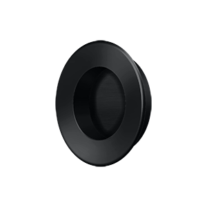 Modern Round HD Flush Pull by Deltana - 1-7/8" - Paint Black - New York Hardware