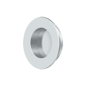 Modern Round HD Flush Pull by Deltana - 1-7/8" - Polished Chrome - New York Hardware