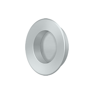 Modern Round HD Flush Pull by Deltana - 1-7/8" - Brushed Chrome - New York Hardware