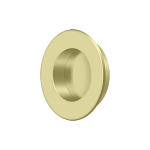 Modern Round HD Flush Pull by Deltana - 1-7/8" - Unlacquered Brass - New York Hardware