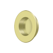 Modern Round HD Flush Pull by Deltana - 1-7/8" - Polished Brass - New York Hardware