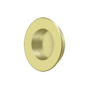 Modern Round HD Flush Pull by Deltana - 1-7/8" - Polished Brass - New York Hardware