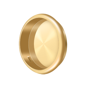 Round Flush Pull by Deltana -  - PVD Polished Brass - New York Hardware