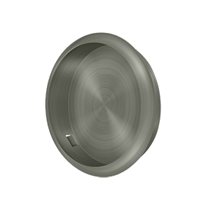Round Flush Pull by Deltana -  - Antique Nickel - New York Hardware