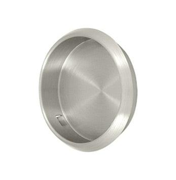 Round Flush Pull, 2 1/8" - Satin Nickel - New York Hardware Online