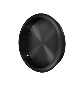Round Flush Pull by Deltana -  - Paint Black - New York Hardware