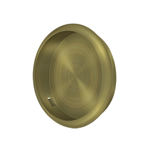Round Flush Pull by Deltana -  - Antique Brass - New York Hardware