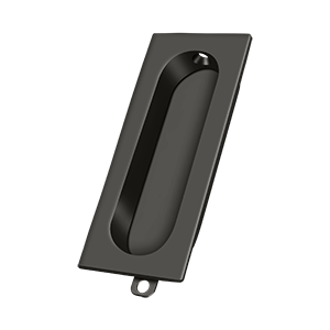 Rectangle Flush Pull w/ Oblong Cut Out by Deltana -  - Oil Rubbed Bronze - New York Hardware