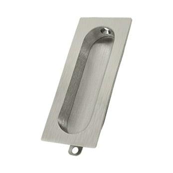 Rectangle Flush Pull  3 1/8" - Satin Nickel - New York Hardware Online