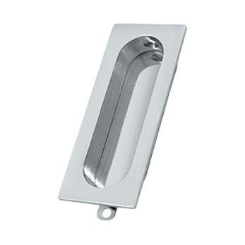 Rectangle Flush Pull  3 1/8" - Polished Chrome - New York Hardware Online