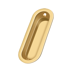Thick Oblong Flush Pull by Deltana -  - PVD Polished Brass - New York Hardware
