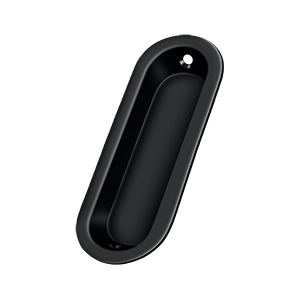 Thick Oblong Flush Pull by Deltana -  - Paint Black - New York Hardware