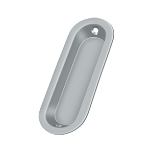 Thick Oblong Flush Pull by Deltana -  - Brushed Chrome - New York Hardware