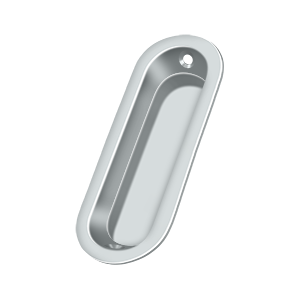 Thick Oblong Flush Pull by Deltana -  - Polished Chrome - New York Hardware
