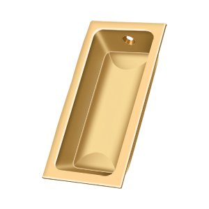 Large Rectangle Flush Pull by Deltana -  - PVD Polished Brass - New York Hardware