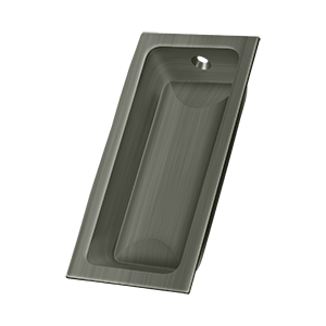 Large Rectangle Flush Pull by Deltana -  - Antique Nickel - New York Hardware