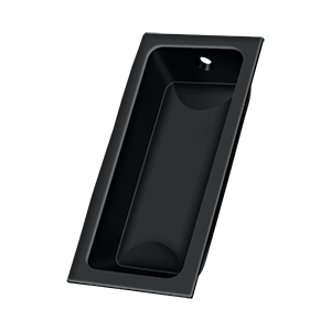 Large Rectangle Flush Pull by Deltana -  - Paint Black - New York Hardware