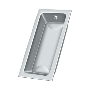 Large Rectangle Flush Pull by Deltana -  - Polished Chrome - New York Hardware