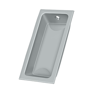 Large Rectangle Flush Pull by Deltana -  - Brushed Chrome - New York Hardware