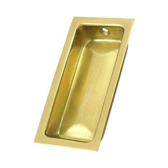 Large Flush Pull 3 5/8" - Polished Brass - New York Hardware Online
