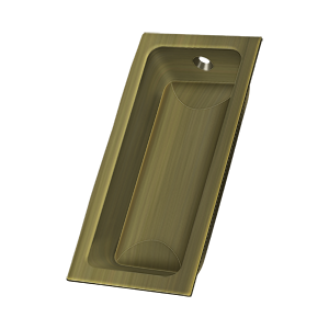 Large Rectangle Flush Pull by Deltana -  - Antique Brass - New York Hardware
