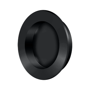 Modern Round HD Flush Pull by Deltana - 2-3/8" - Paint Black - New York Hardware