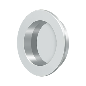 Modern Round HD Flush Pull by Deltana - 2-3/8" - Polished Chrome - New York Hardware