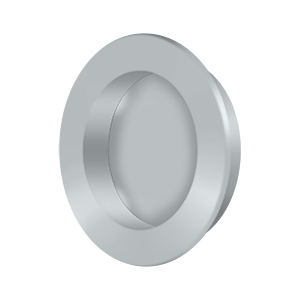 Modern Round HD Flush Pull by Deltana - 2-3/8" - Brushed Chrome - New York Hardware