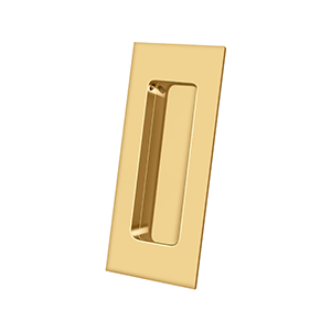 Rectangle HD Flush Pull by Deltana - 4" - PVD Polished Brass - New York Hardware