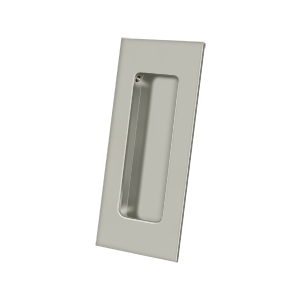 Rectangle HD Flush Pull by Deltana - 4" - Brushed Nickel - New York Hardware