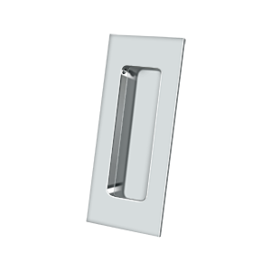 Rectangle HD Flush Pull by Deltana - 4" - Polished Chrome - New York Hardware