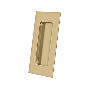 Rectangle HD Flush Pull by Deltana - 4" - Brushed Brass - New York Hardware
