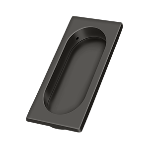 Large Rectangle Flush Pull w/ Oblong Cut Out by Deltana -  - Oil Rubbed Bronze - New York Hardware