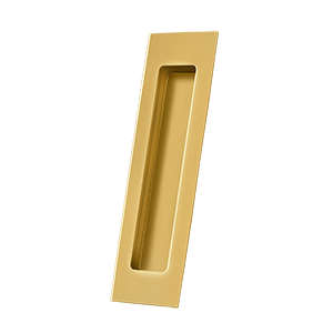 Rectangle HD Flush Pull by Deltana - 7" - PVD Polished Brass - New York Hardware