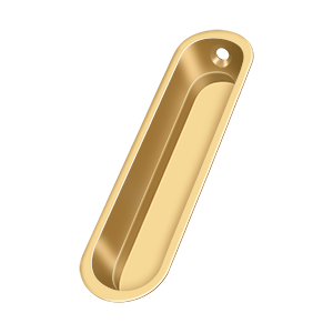 Oblong Flush Pull by Deltana -  - PVD Polished Brass - New York Hardware