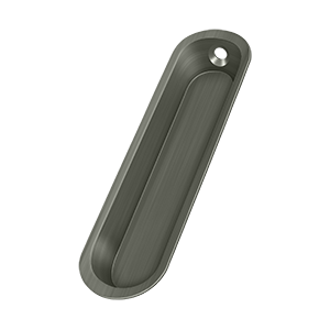 Oblong Flush Pull by Deltana -  - Antique Nickel - New York Hardware