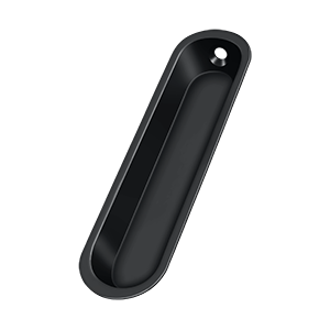 Oblong Flush Pull by Deltana -  - Paint Black - New York Hardware