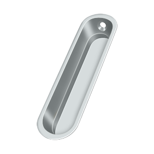 Oblong Flush Pull by Deltana -  - Polished Chrome - New York Hardware