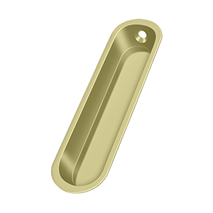 Oblong Flush Pull by Deltana -  - Unlacquered Brass - New York Hardware