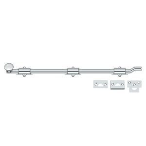 Bolts Surface w/ Off-Set HD Bolt by Deltana - 18"  - Polished Chrome - New York Hardware