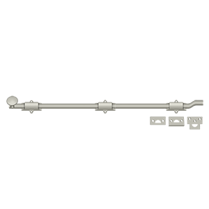 Bolts Surface w/ Off-Set HD Bolt by Deltana - 26" - Brushed Nickel - New York Hardware