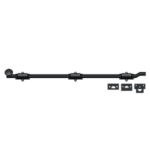 Bolts Surface w/ Off-Set HD Bolt by Deltana - 26" - Paint Black - New York Hardware