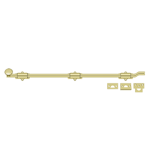 Bolts Surface w/ Off-Set HD Bolt by Deltana - 26" - Polished Brass - New York Hardware