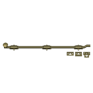 Bolts Surface w/ Off-Set HD Bolt by Deltana - 26" - Antique Brass - New York Hardware