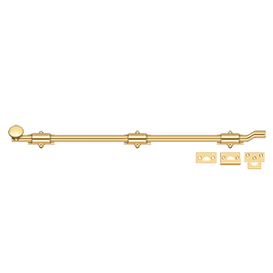Bolts Surface w/ Off-Set HD Bolt by Deltana - 26" - PVD Polished Brass - New York Hardware