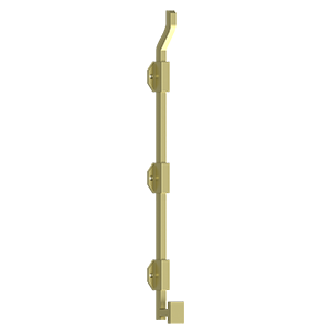 Bolts Modern Offest Surface Bolt by Deltana - 18" - Polished Brass - New York Hardware