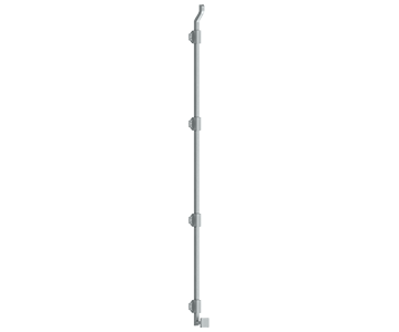 Bolts Modern Offest Surface Bolt by Deltana - 42"  - Brushed Chrome - New York Hardware