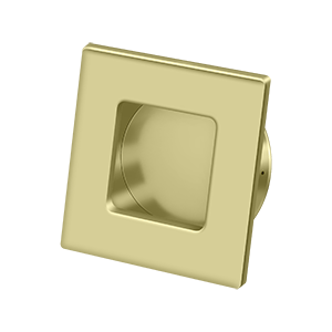 Square HD Flush Pull by Deltana -  - Unlacquered Brass - New York Hardware