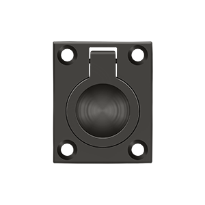 Flush Ring Pull by Deltana - 1-3/4" x 1-3/8" - Oil Rubbed Bronze - New York Hardware